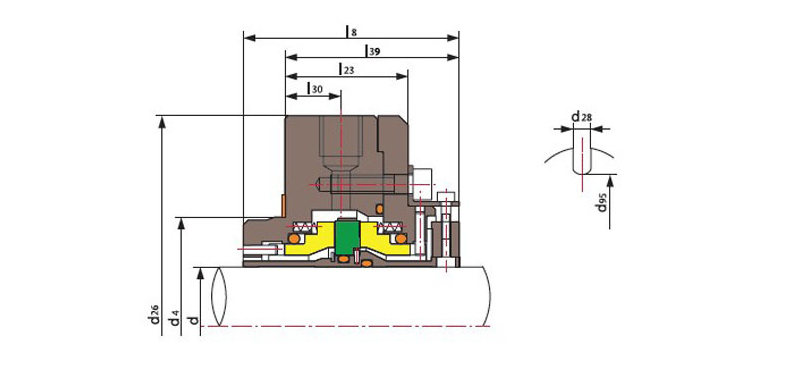 gas sealing seal cad drawing