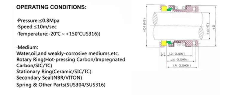 2100 mechanical seal drawing